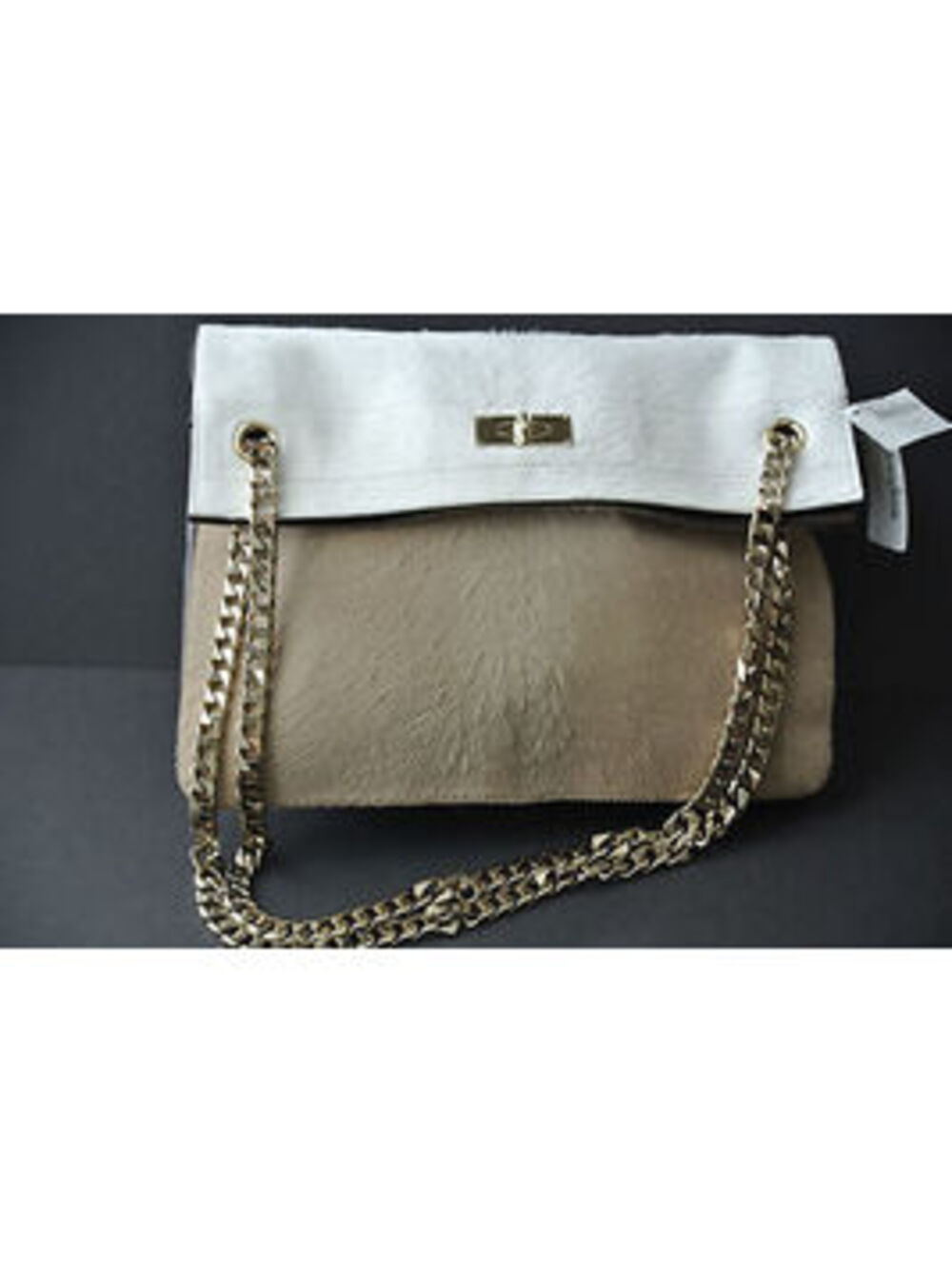 Givenchy Two Tone Pony Effect Fur Chain Bag NEW